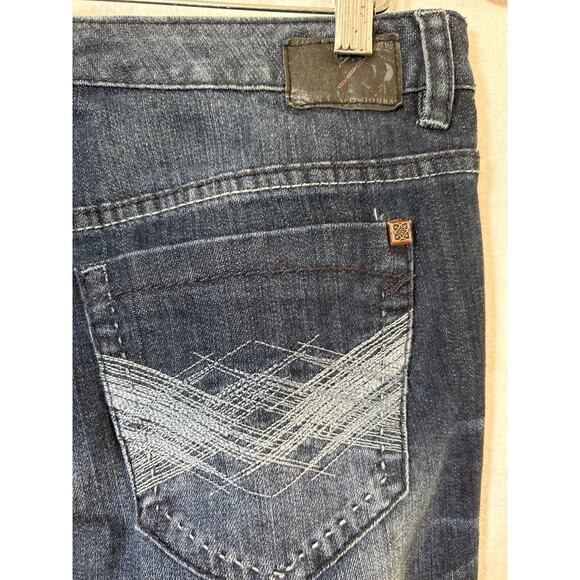 Vintage Union Bay Jeans 7 High Rise Flare Blue Denim Stretch Y2K - Picture 11 of 13